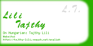 lili tajthy business card